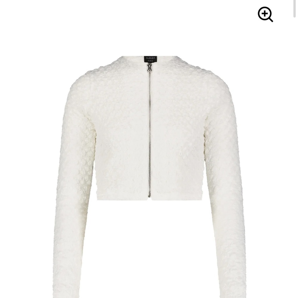 AleezeParis Jiffy Pop Cardigan in White